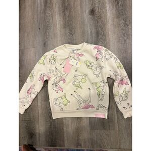 Disney Bambi Print Loungewear Set (Sweatshirt + Shorts), Size L